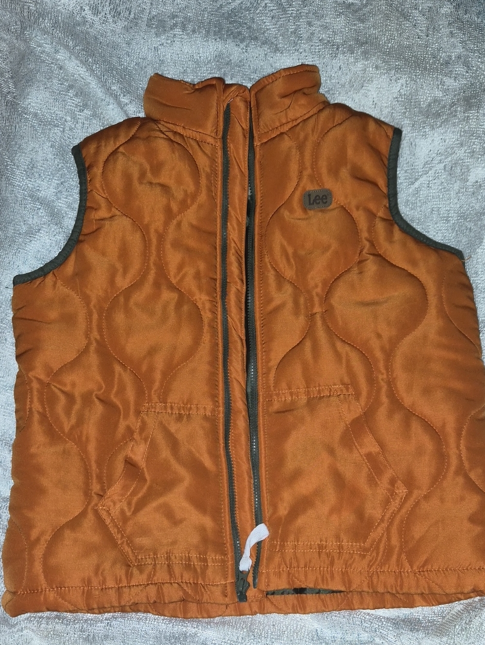Lee Orange Quilted Kids Puffer Vest
